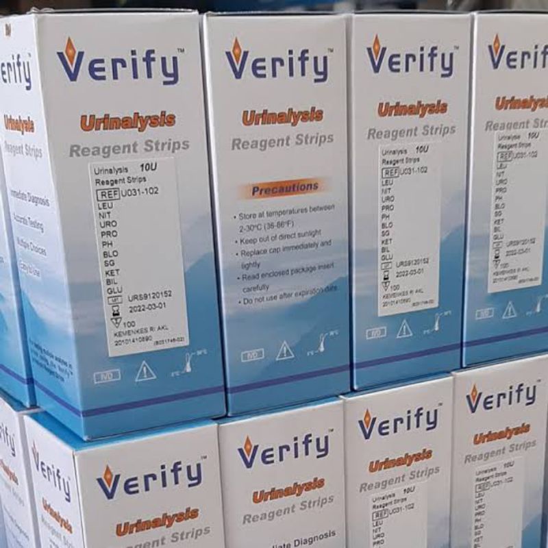 Verify strip test urine / tes urin verify / urinalysist reagent strip