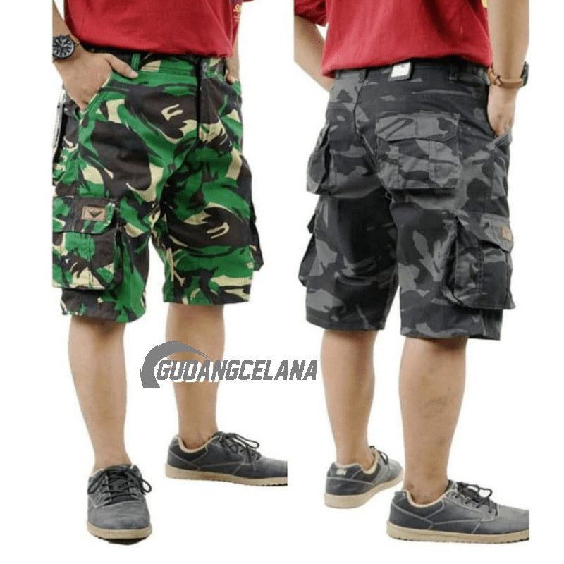 Celana pendek cargo ARMY Loreng Celana cargo army doreng pendek size 27-44 Celana cargo pendek doreng outdoor tentara original army