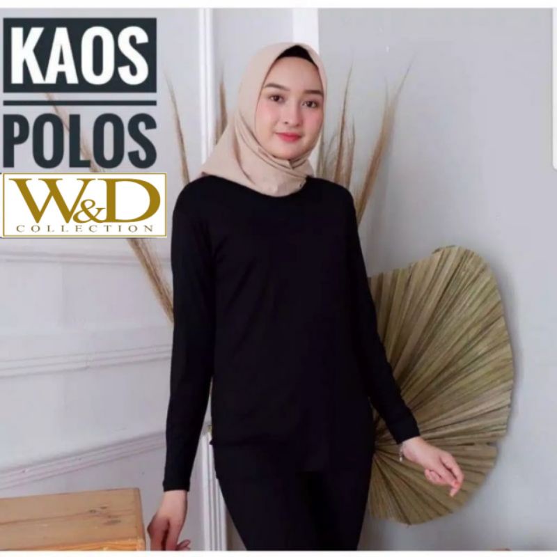 KEMEJA POLOS PUTIH HITAM MOSCREPE // ATASAN WANITA BASIC CASUAL // BAJU FORMAL KANTOR-Manset hitam