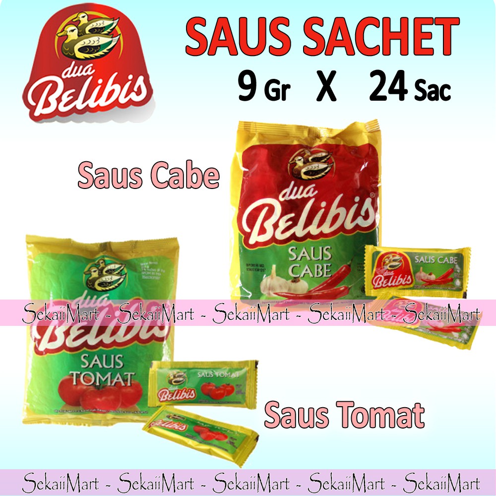 

DUA BELIBIS Saus Cabe / Tomat Kemasan Sachet isi 24 Saset - Chili / Tomato Sachet Sauce 2 Belibis