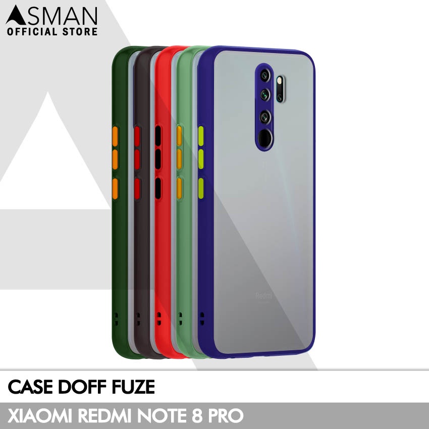 Asman Case Xiaomi Redmi Note 8 Pro Doff Fuze Premium Shield Protector