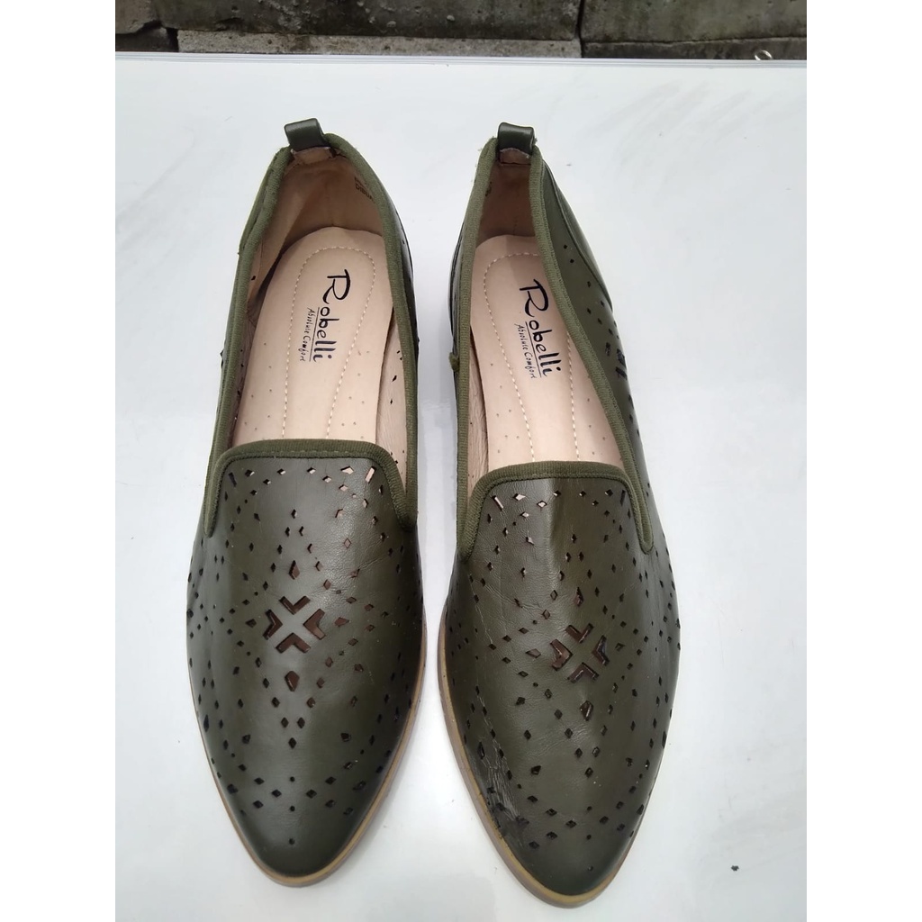 Robelli Flat Shoes - Green 37