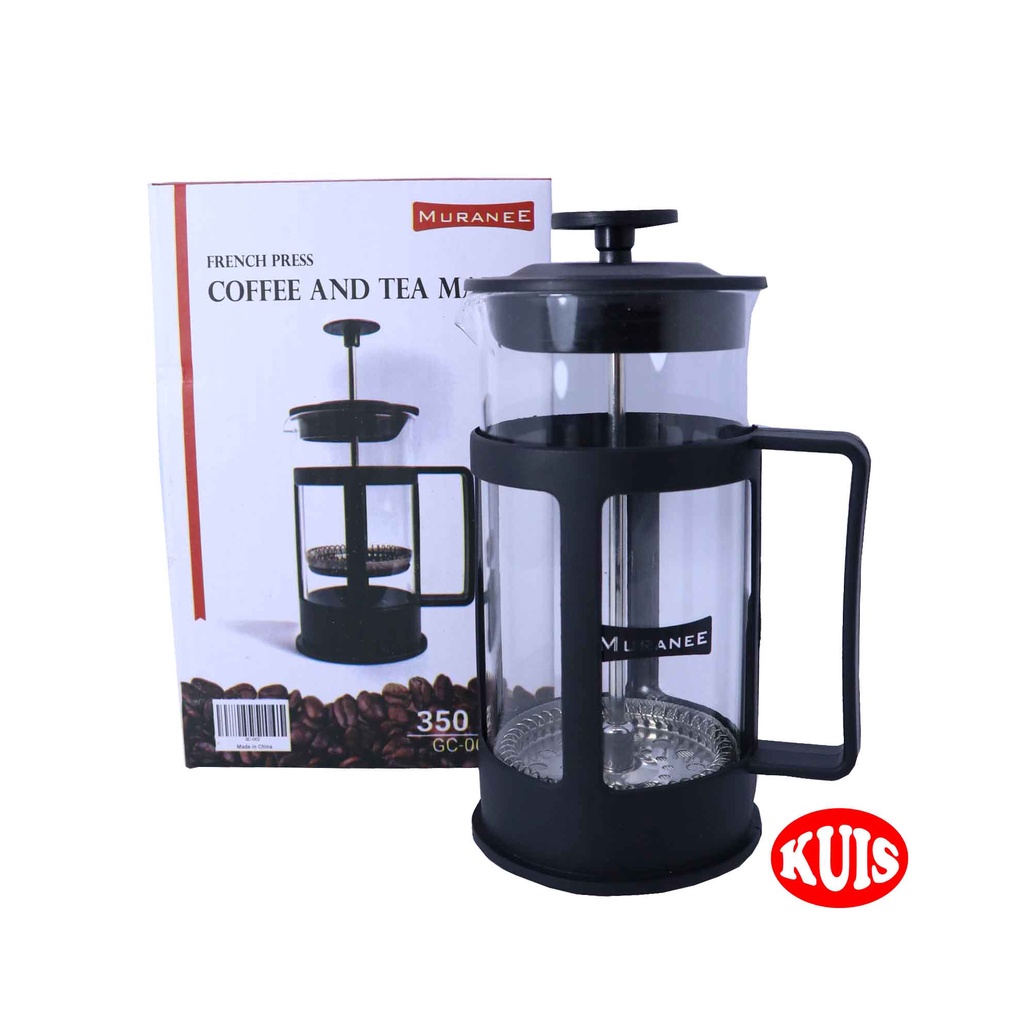 French Press Kopi Coffee Plunger Kaca 350 ml GC-002