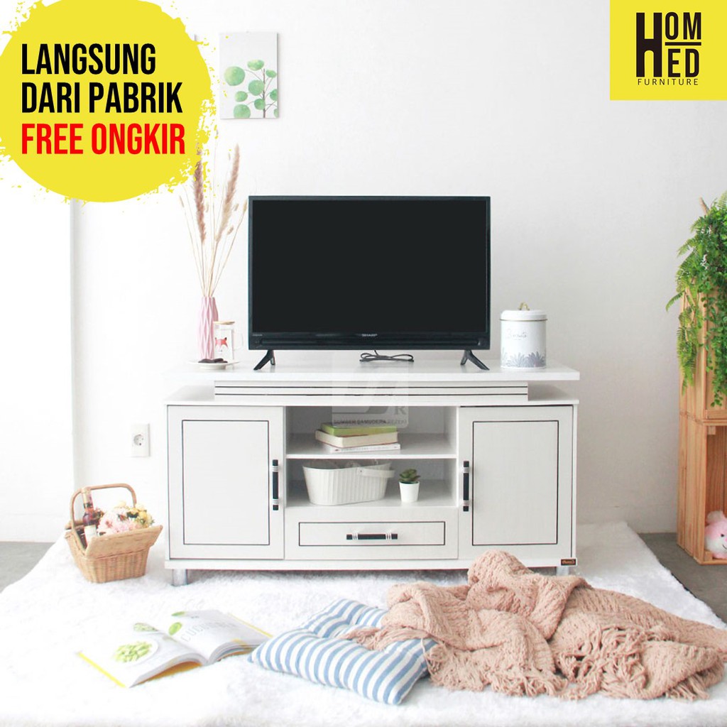 LEMARI TV - MEJA TV - MEJA TV MINIMALIS - MEJA TV KAYU - LEMARI TV MINIMALIS MODERN - HOMNED