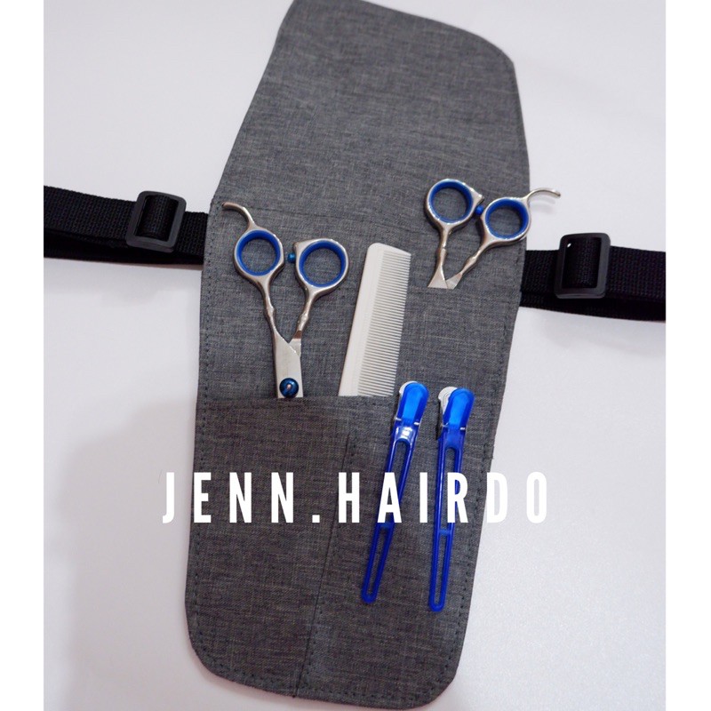 Tas pouch holder sisir/gunting rambut profesional/tas pinggang salon