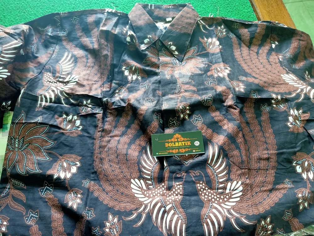 Batik Couple Keluarga • Batik Couple Keluarga Sania Ruffle Ori Ndoro Jowi Motif Dimensi Abu