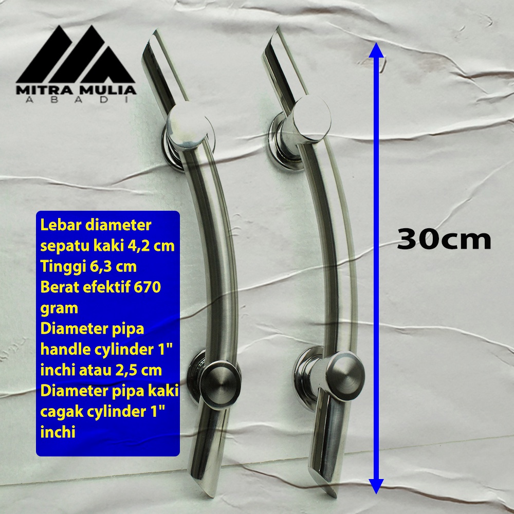 Pull Handle Motif Sabit 30cm Silver