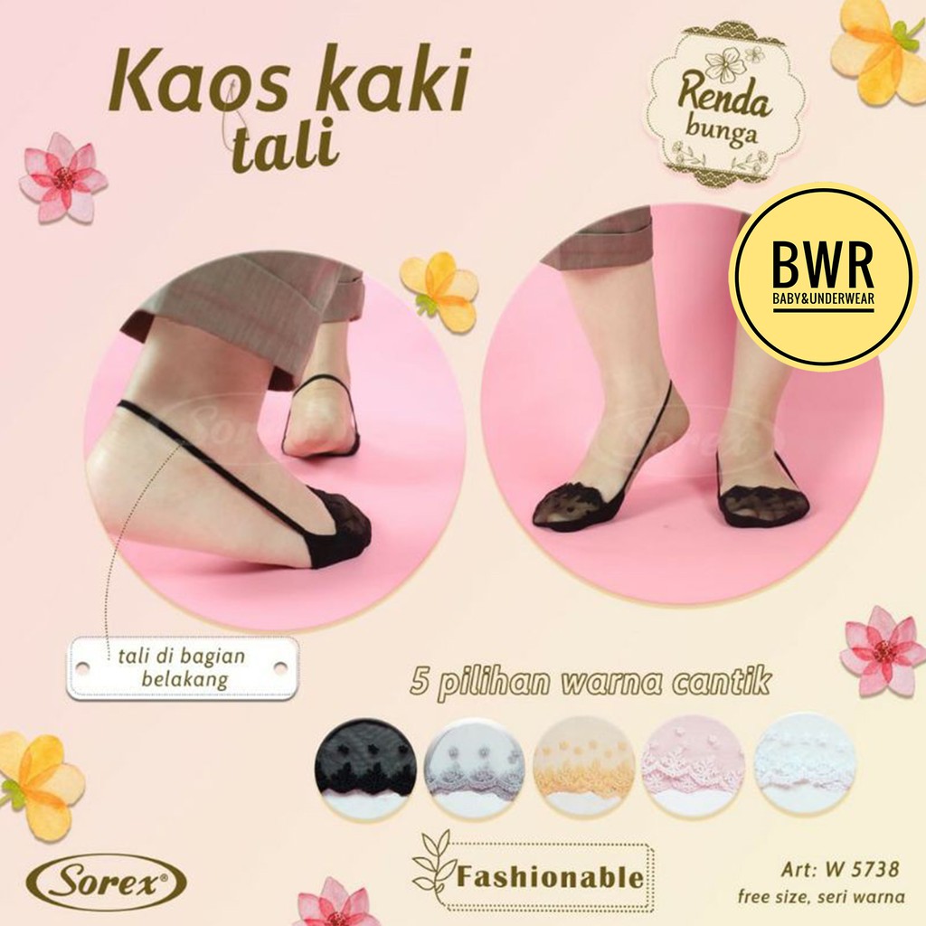 Kaos Kaki Sorex W5738 Tali Belakang | Leadies Socks Seamless w 5738 || Bwr IX