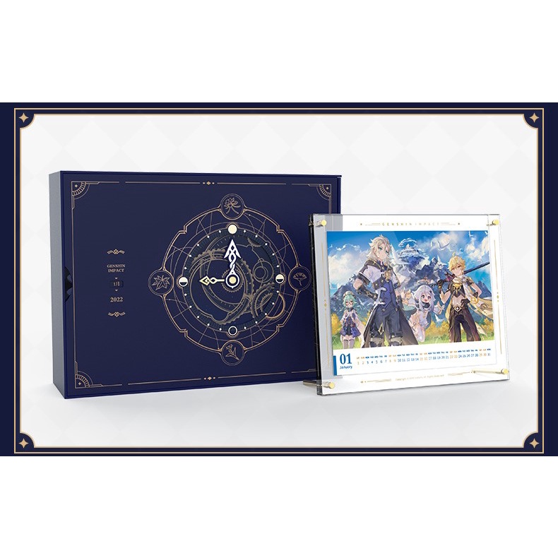 Jual (Pre Order) Official Merch Genshin Impact Desk Calendar 2022