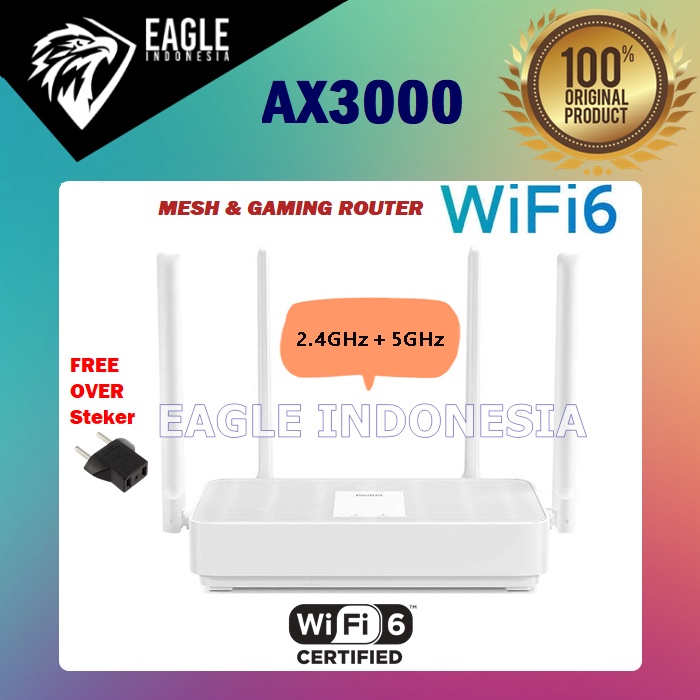 RED-MI AX3000 GAMING Wifi 6 Router Mesh Gigabit Dual Band