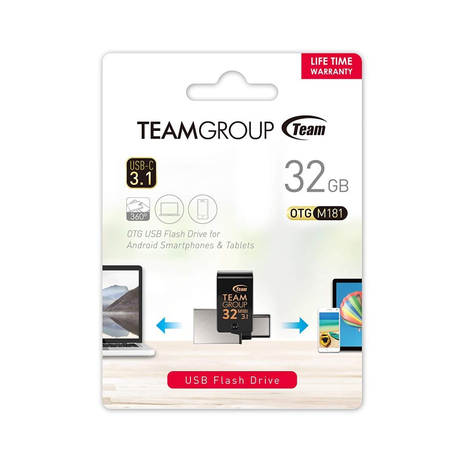 Flashdisk OTG Type C 32GB Team M181 USB 3.0 FD OTG 32GB Teamgroup M181