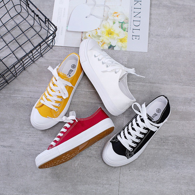 Kano style 35000 candy color all-match sepatu kanvas wanita Korea