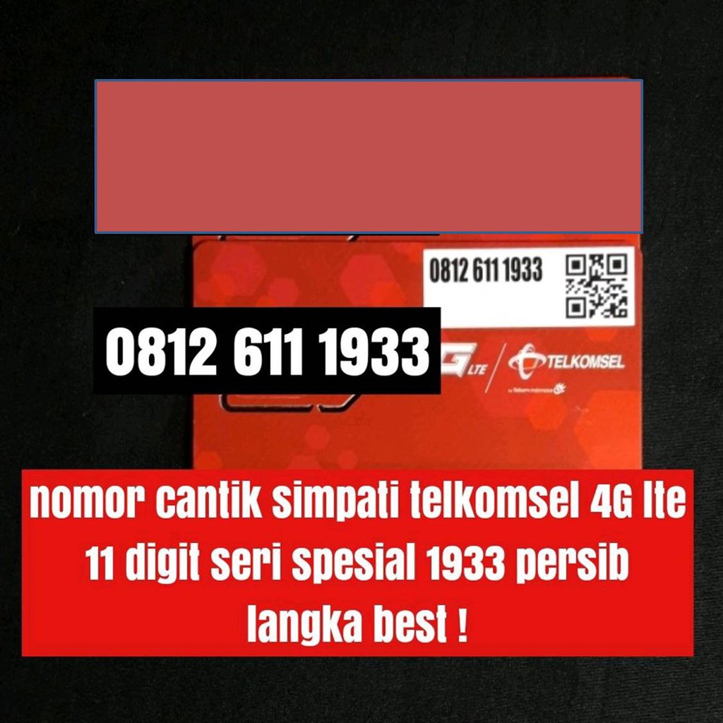 PERSIB 1933 kartu perdana 11 digit simpati telkomsel 4G nomer cantik