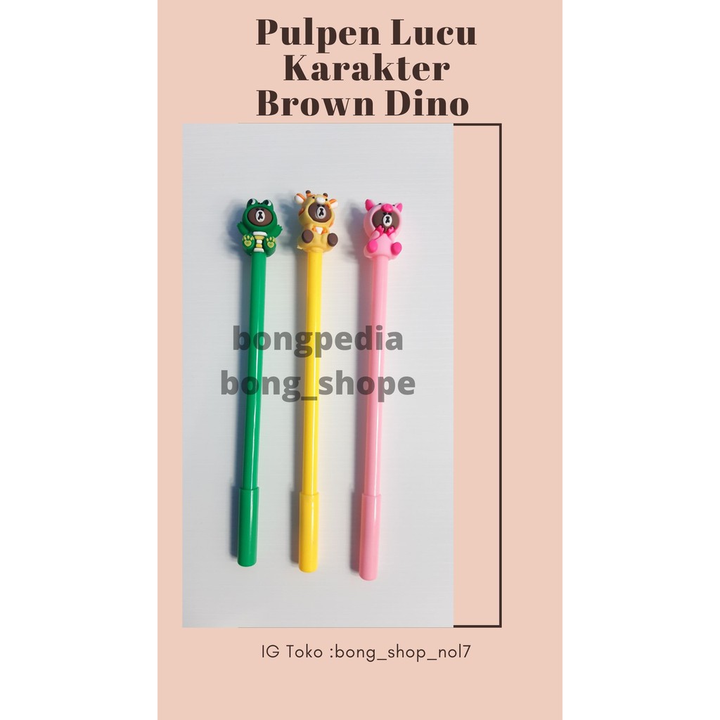 

Pulpen Lucu Karakter Brown Dino|Pen Brown Dino|Pen Lucu Karakter Brown Dino|Ballpoint Brown Dino