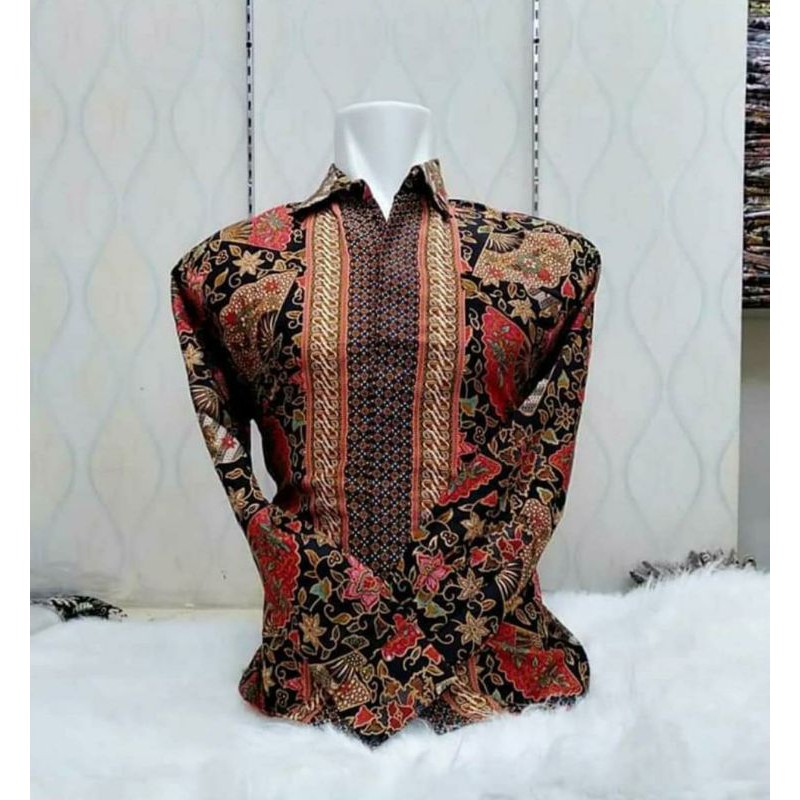 KEMEJA BATIK DEWASA / HEM BATIK PRIA / BATIK LENGAN PANJANG