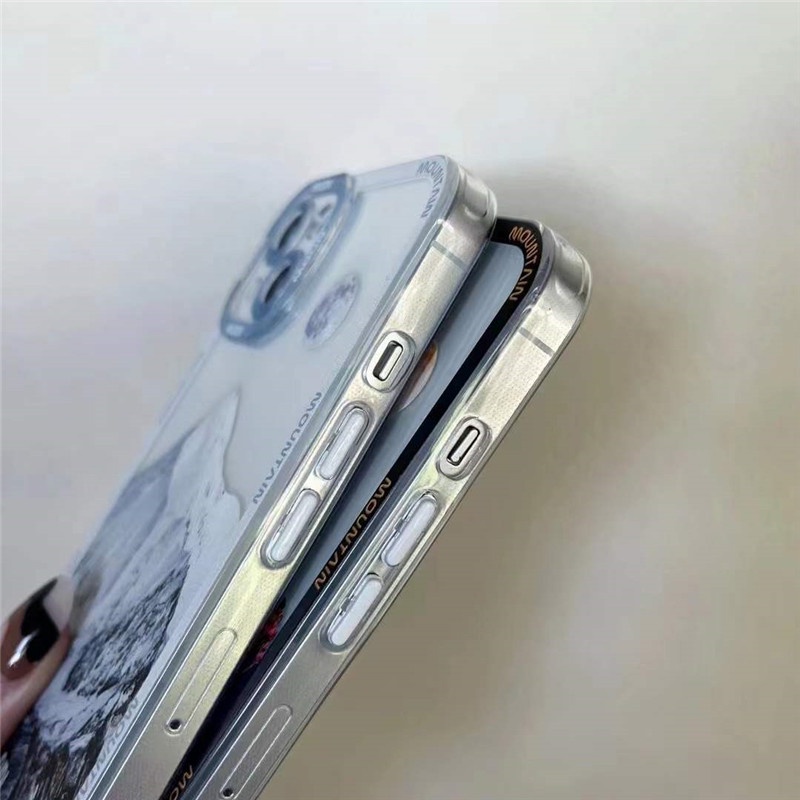 Soft Case Silikon Motif Gunung Salju Untuk Iphone 11 12 Pro Max 7 Plus 8 Plus Xr Xs Max Se 2020x8plus 11 Pro Max