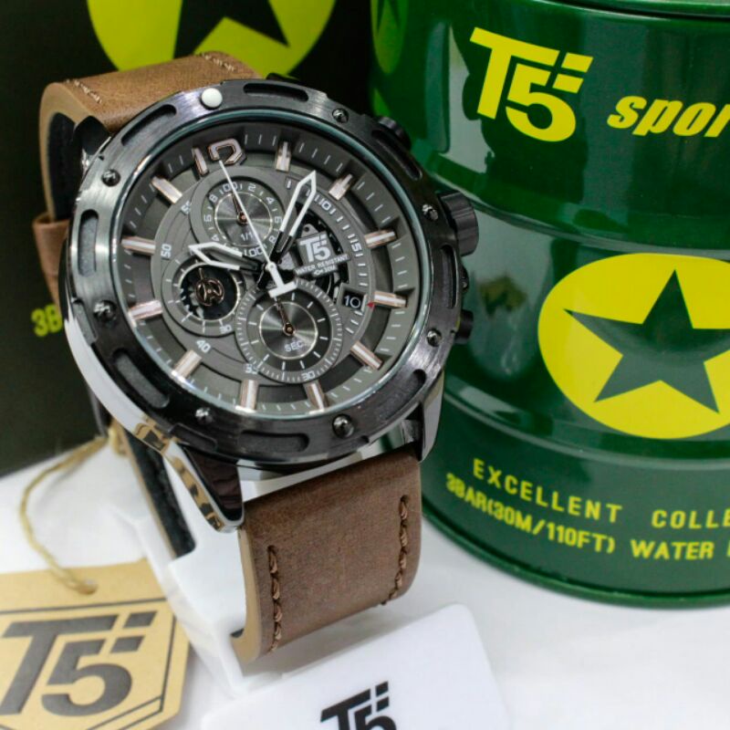 T5 H 3639 original sporty cronograph jam tangan pria T5 H3639