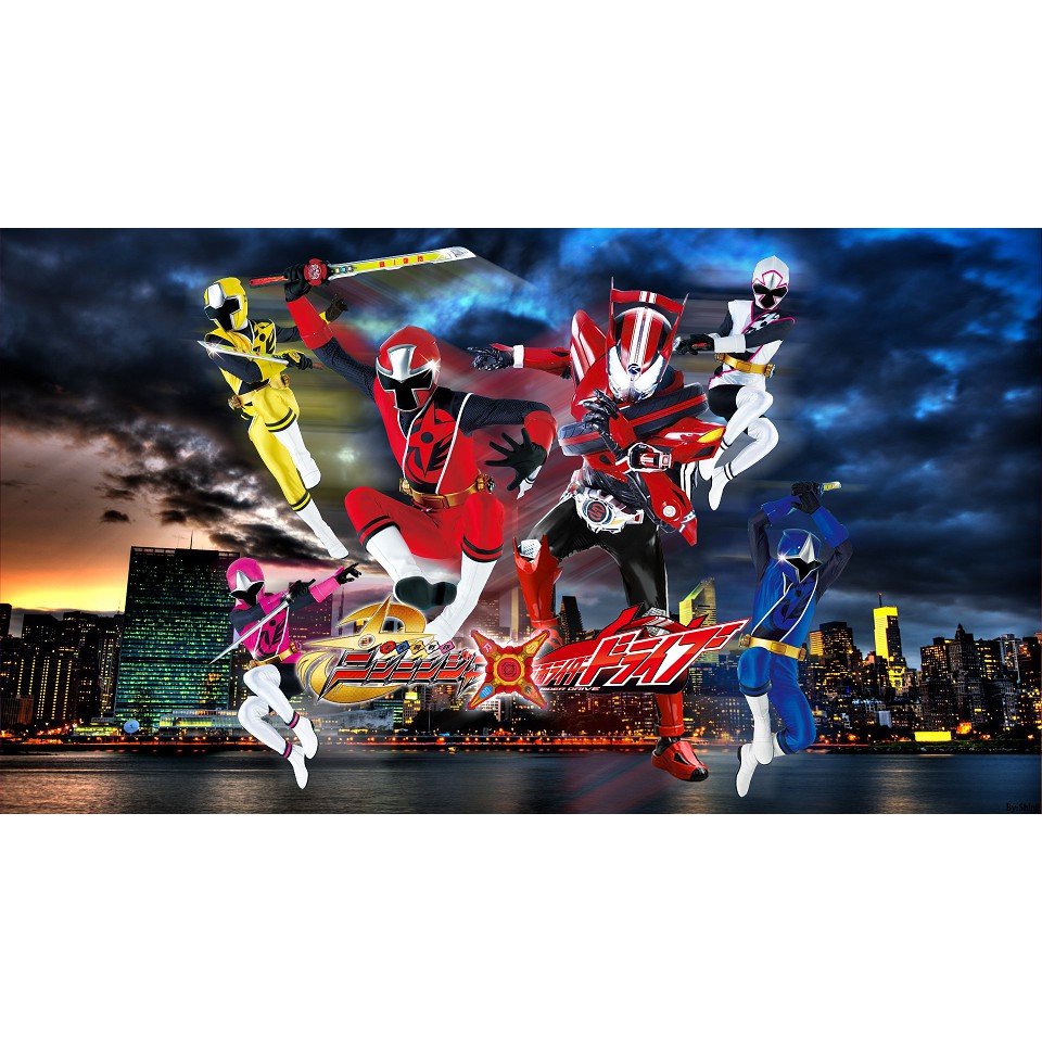 DVD Super Sentai Shuriken Sentai Ninninger VS Kamen Rider Drive Subtitle Indonesia