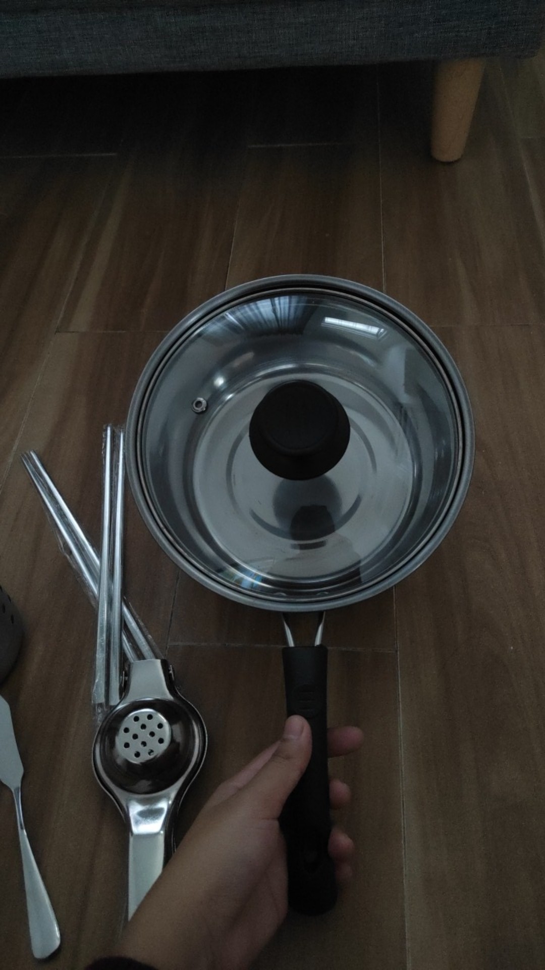 Panci Susu Milk Pot 20cm Tutup Kaca Stainless Steel Murah