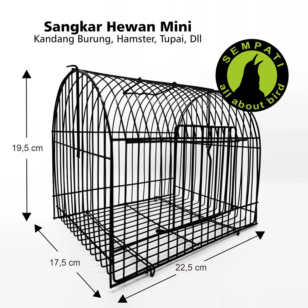 SEMPATI GROSIR KANDANG UNTULAN SANGKAR UNTULAN KANDANG BURUNG LOVEBIRD HAMSTER SUGAR GLIDER BESI MINI ISI 10 PCS-3