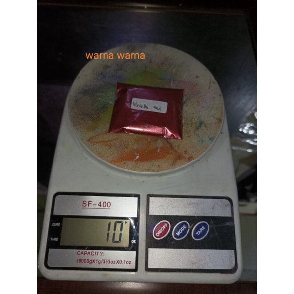 Pigmen metalik/ Pigment Metallic/ Metalik powder/Metalic Bubuk /pewarna resin metalik/metallic red/ 10 gram