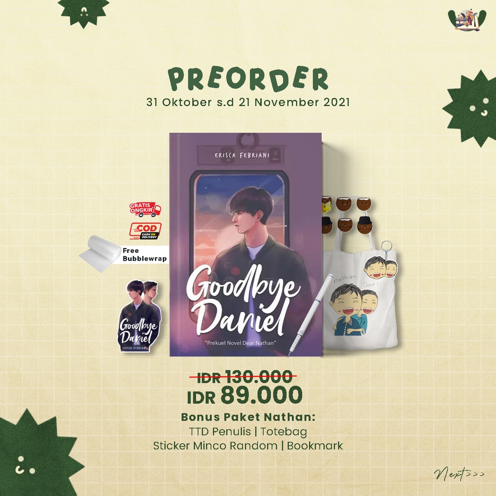 Ready Novel Goodbye Daniel Penulis: Erisca Febriani-1