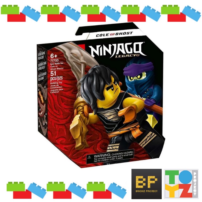 Mainan Lego Ninjago 71733 Set Pertarungan Epik Cole vs Prajurit Hantu