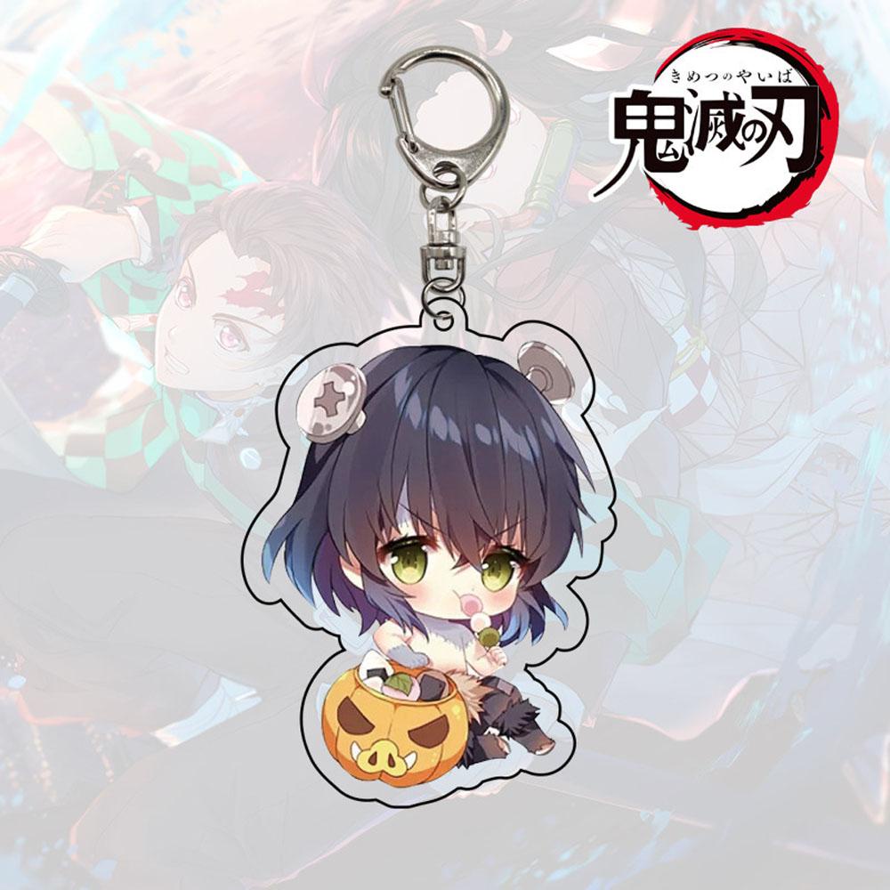 Needway Demon Slayer Gantungan Kunci Zenitsu Anime Jepang Kimetsu No Yaiba Miniatur Inosuke Kyoujurou Key Ring