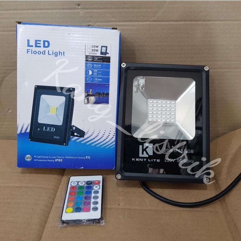 Lampu Sorot LED RGB 20W Dengan Remote