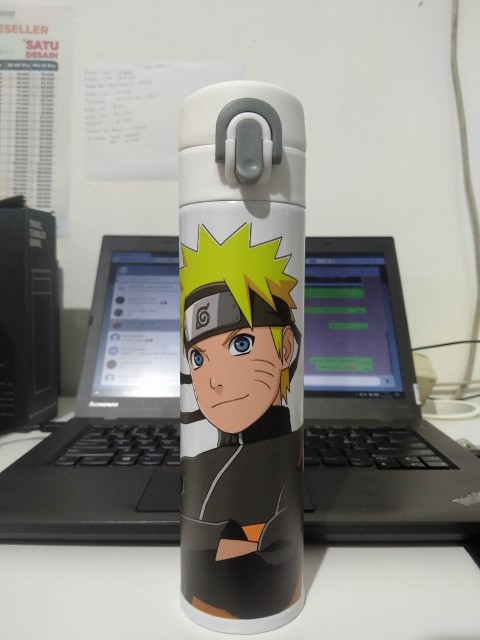 Tumbler Custom Foto/logo/tulisan. Cetak Sablon,uv Print, Laser Grafir. Tumbler Slim. 400ml