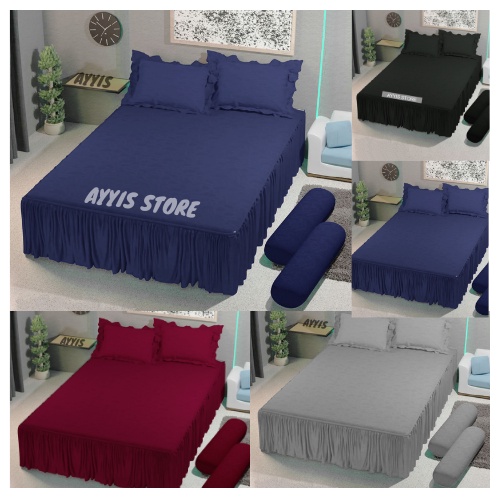 Sprei Rumbai Ukuran 160x200/180x200 Free 2 sarung bantal 2 sarung guling