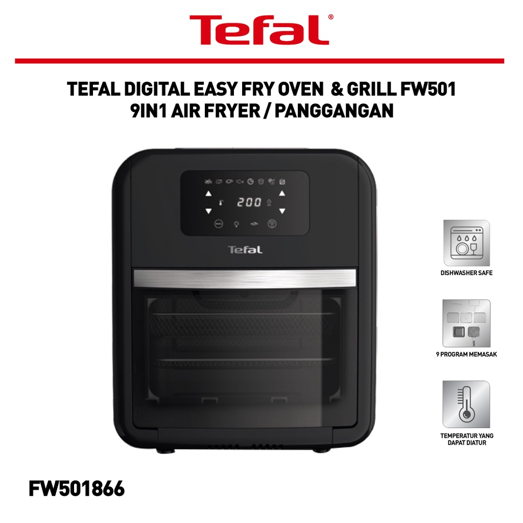 Jual Tefal Digital Easy Fry Oven & Grill FW501 9in1 Air Fryer