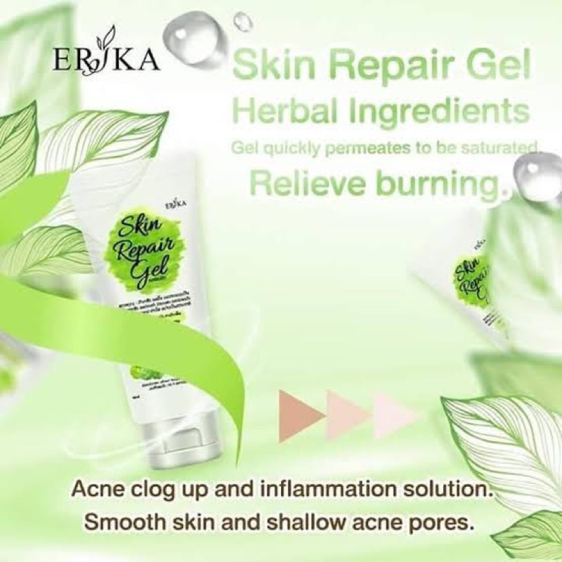 🇹🇭 Erika Skin Repair Gel 42ml / pelembab dan eye cream kulit jerawat / anti acne