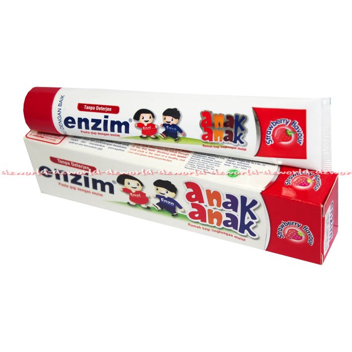 Enzim Pasta Gigi Anak Anak Tanpa Detegen Odol Anak Rasa Jeruk Strawberry 50gr
