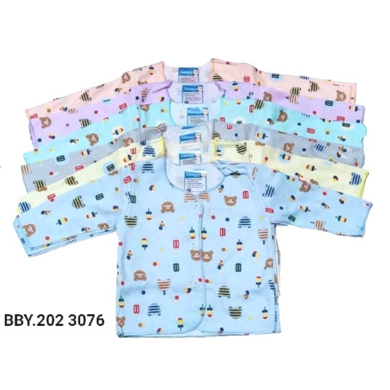 Baju bayi 0-3m NASUKA halus isi 3/ Baju bayi new born / baju bayi Premium-3Pc Bj Pnjg Miki