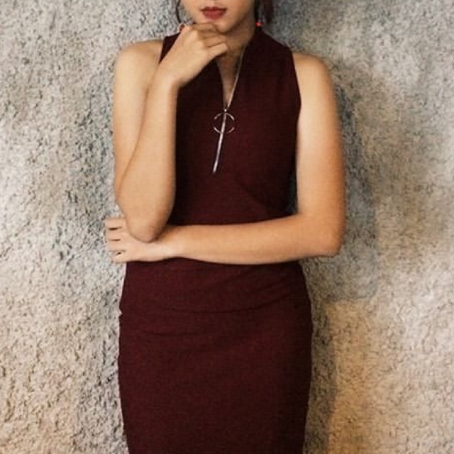 Dress maroon (party dress)