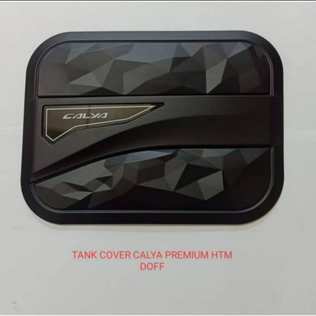 Tank cover/ tutup tangki mobil Calya hitam doff diamond