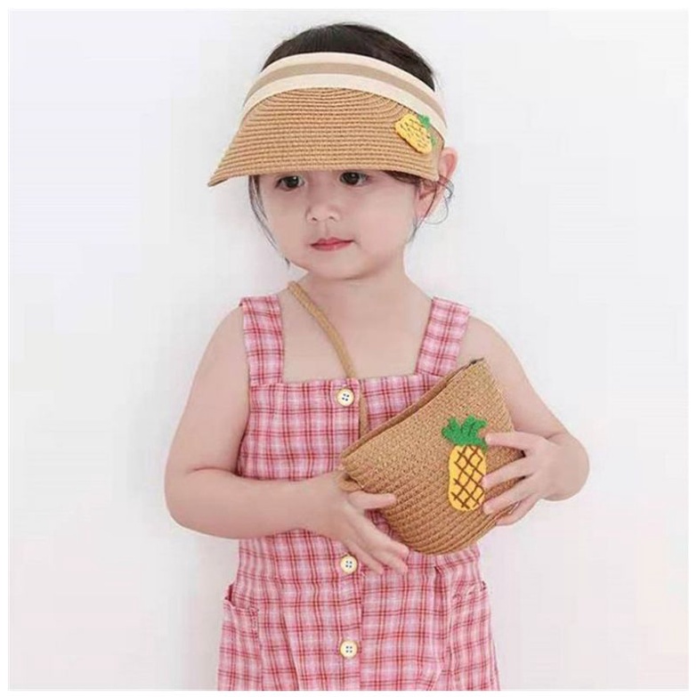 DBCOL Tas Selempang Anak Bahan Rajut Model Korea Motif Bunga Pearl/Slingbag Fashion Anak Gaya Korea