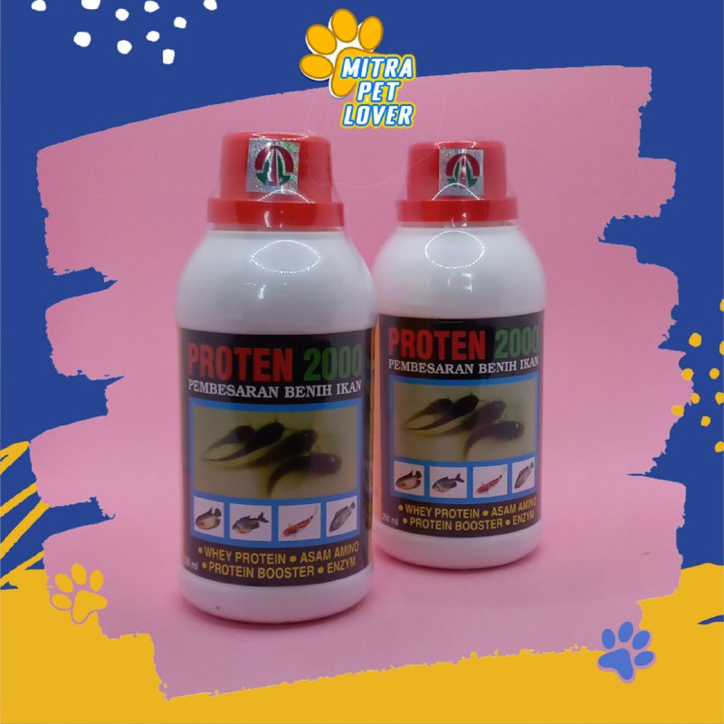 VITAMIN PERTUMBUHAN IKAN - PROTEN 2000 250 ML ORIGINAL - CAIRAN MEMBANTU MEMBESARKAN BENIH FISH AMPUH CEPAT PANEN - PROTEIN ASAM AMINO &amp; ENZYM - MURAH - ANIMAL HEALTHCARE AND VETERINARY TAMASINDO OBAT DAN SUPLEMEN HEWAN BINATANG PELIHARAAN MITRAPETLOVER