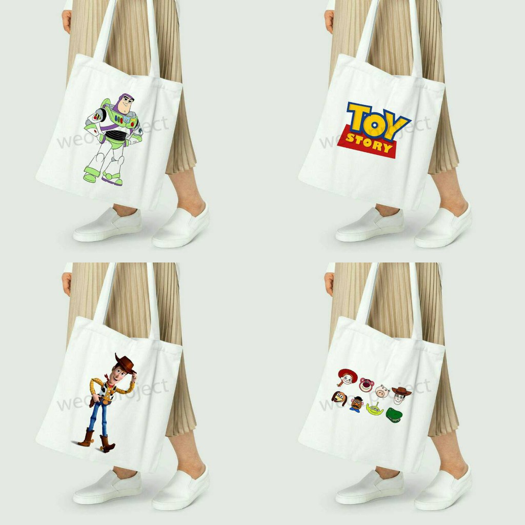 TOTE BAG KANVAS MURAH / TOTE BAG WANITA / TOTE BAG MOTIF TOY STORY