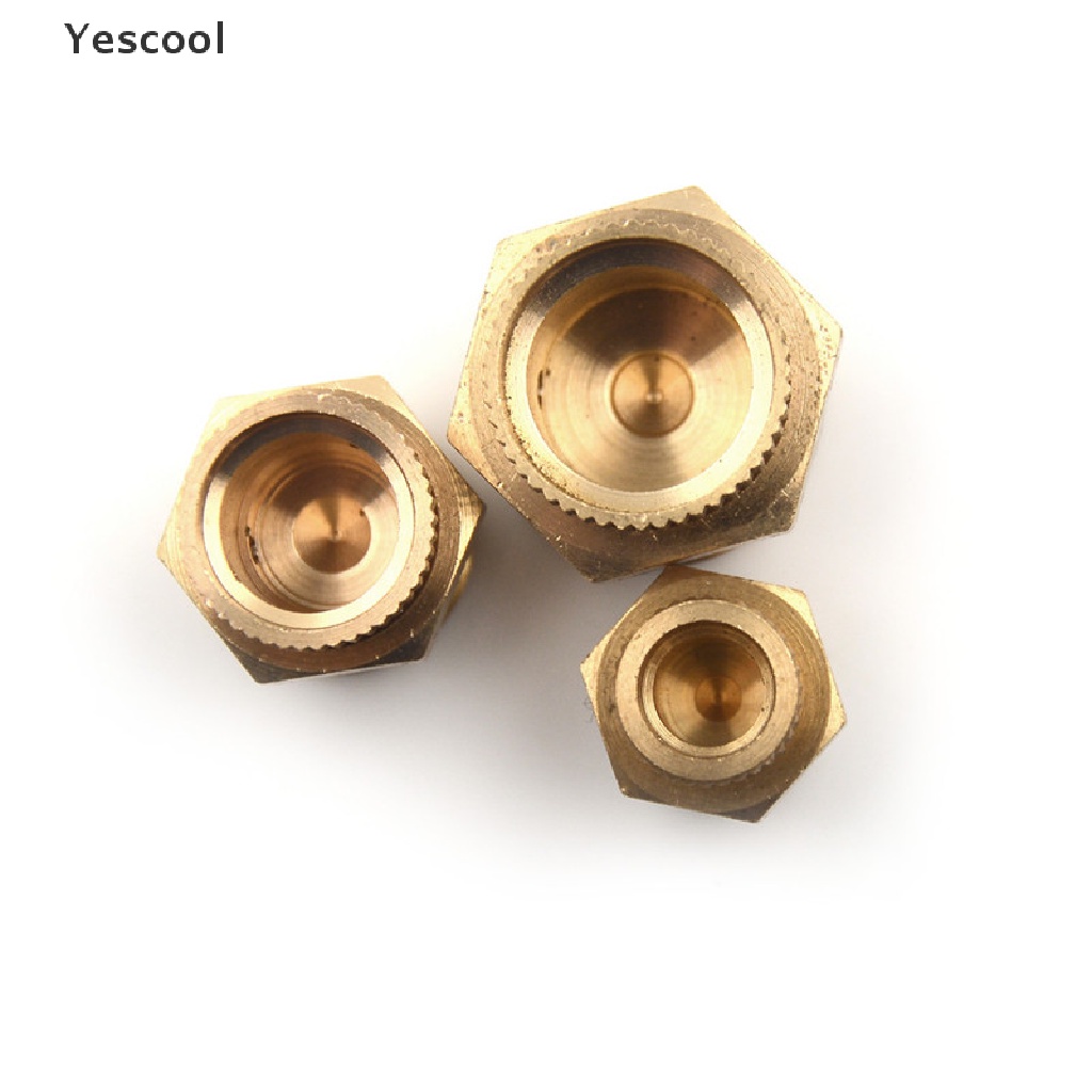 Yescool Katup Kompresor Udara Drat Luar 1 / 2 &quot;3 / 8&quot; 1 / 4 &quot;Bahan Kuningan