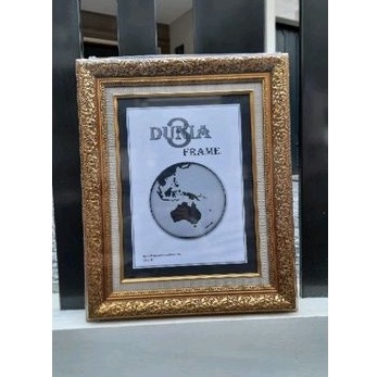 Frame Foto / Bingkai Foto 12R ( 30x40 ) Linen Motif Bali Ukir