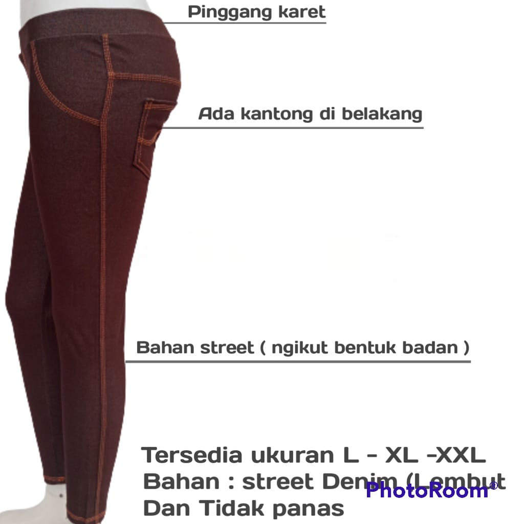 Legging Denim L - XXL / Legging Panjang / Celana Legging / Legging Wanita / Legging Wanita Jeans