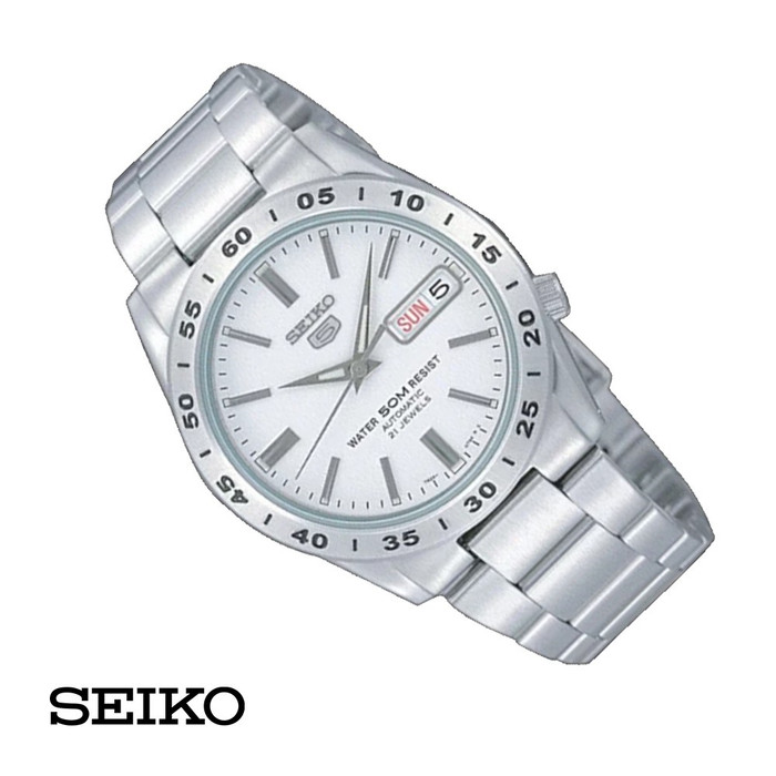 Jam Tangan Pria fashion cowo jam original SEIKO Automatic Strap Rantai Silver SNKD97K1 Original
