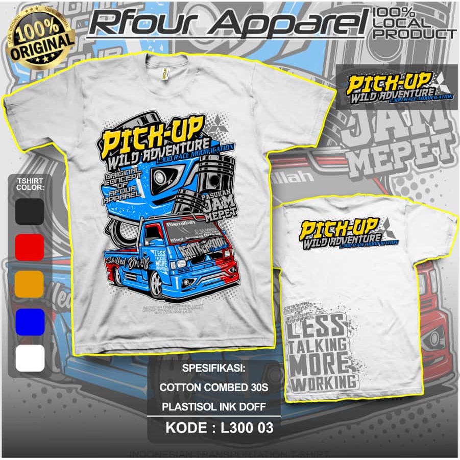 BAJU KAOS TISHRT PICKUP L300 ELSA MANIA KAOS DISTRO DRIVER MUDA DEWASA LENGAN PENDEK KAOS PICK MANIA