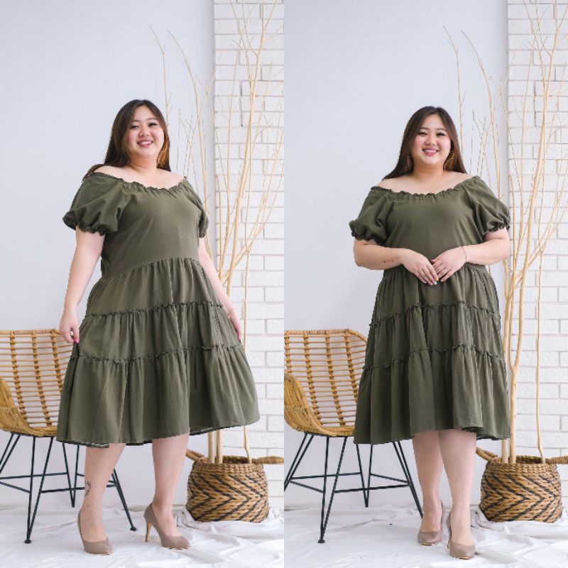 Cetrien Dress Midi/Dress Korea Jumbo/Korea Style/Bodycon