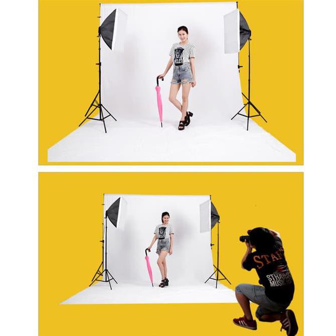 Asuransi Promo Paket Lampu Studio Continous Softbox 2 Lampu Ld-Tz11A - Free Tripod Murah