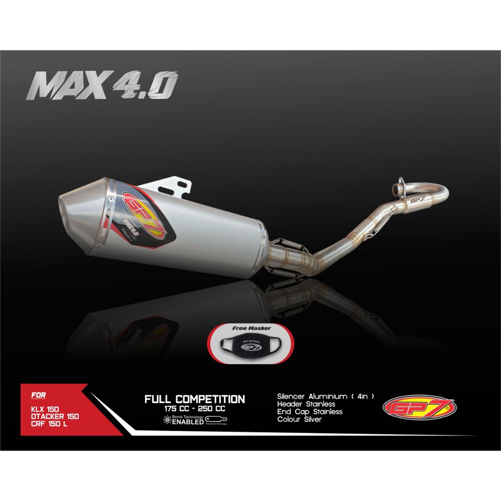 KNALPOT GP7 MAX 4.0 KLX DTRACKER CRF WR