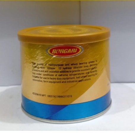 GEMUK BURGARI BIRU 210gr SEMI SYNTHETIC HI-TEMP BLUE 400 EP LITHIUM GREASE NO. 3