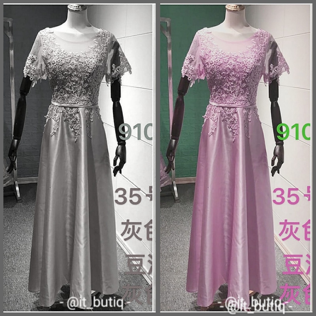 Longdress Saten BIGSIZE GOLD SILVER ROSEGold NAVY PINK - Gaun Pesta BigSize - Gaun BRIDAL PREWEDDING